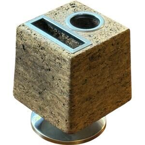 Vintage Mid Century MCM Park Sherman Cork Cube Rotating Swivel Desk Organizer